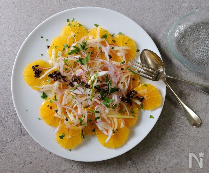 チュニジア風オリーブサラダのレシピ