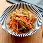 レンジで3分あと一品【にんじんとピーマンのきんぴら】
