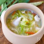 ホッとする…♡ささみと野菜の生姜とろみスープ