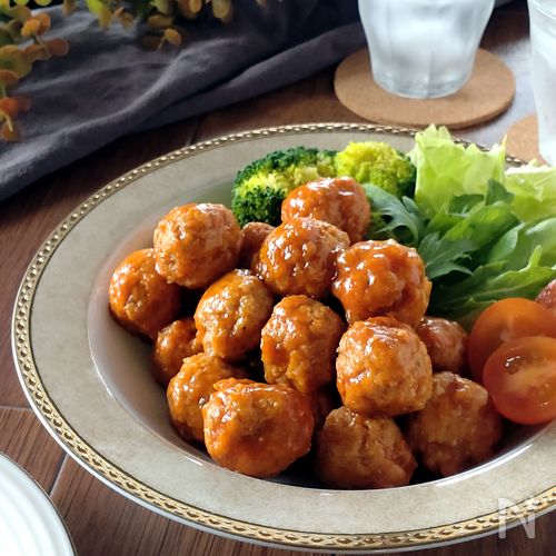 焼かずにふっくら☆煮込みミートボール。