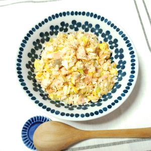 M＊Pの作ってみた!投稿(栄養たっぷり！塩鮭チャーハン)