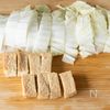白菜と厚揚げと小魚ふりかけの煮浸しの工程1