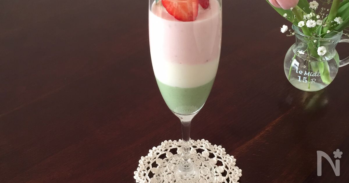 15分で完成！混ぜて冷やすだけ♡おひな祭りのレアチーズ