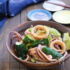 いかときゅうりのにんにく旨味噌マヨ和え