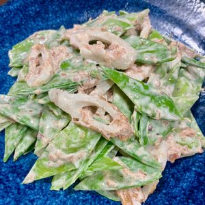 あっこの作ってみた!投稿(【さやえんどうの梅マヨおかか和え】シャキシャキでコク旨！)