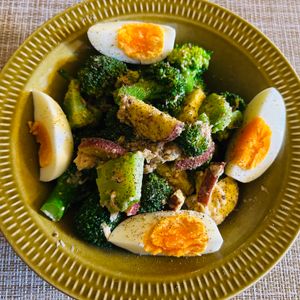 puricoの作ってみた!投稿(ほっくり甘い♩さつまいもとブロッコリーのデリ風サラダ)