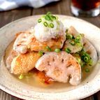 【揚げ出し鶏とれんこんのとろとろ和風あんかけ】揚げずに簡単！