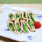 豚ロース肉の葱巻き焼き 梅肉ソース添え　