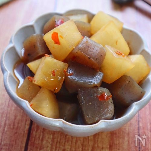 煮込み5分♪大根とこんにゃくの甘辛煮