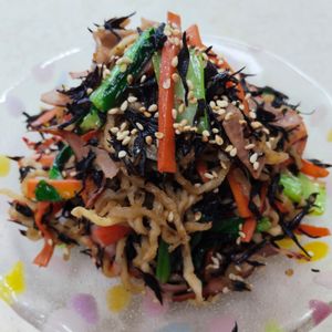 もんぶらん°・*:.。.☆の作ってみた!投稿(切り干し大根とひじきの《和風ペペロンチーノ》)