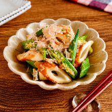 夏野菜でさっぱり♪【オクラとちくわのだし醤油和え】