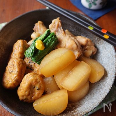 大根と手羽元とがんもどきのうま煮