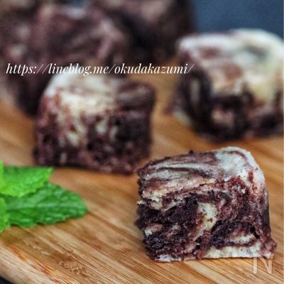 レンジで5分！バナナヨーグルトのチョコマーブルケーキ