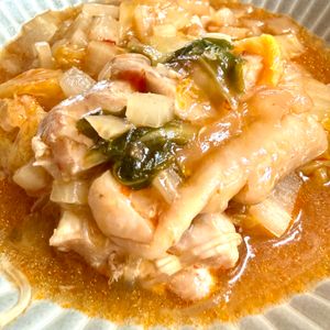 490169の作ってみた!投稿(＊白菜と鶏肉の麻婆風ピリ辛とろみ煮＊)