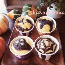 フライパンで簡単～♪ハロウィンにかぼちゃ蒸しパン♪