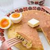 バジル香る♡ベーコンのケークサレ風パンケーキ