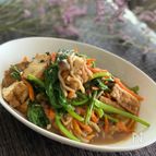 ご飯がすすむ小松菜と厚揚げのうま炒め