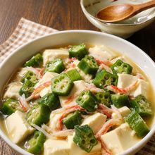 レンジで完成！【オクラと豆腐のとろみ煮】優しい味♪