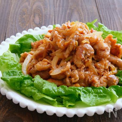 特売のお肉も柔らか!ジューシー!!豚こまのスタミナ焼肉炒め