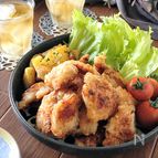 簡単節約☆鶏むね肉の揚げない塩唐揚げ。