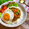 なすとかぼちゃのドライカレー