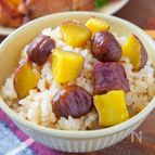 子供も大好き！さつまいもと甘栗のバター醤油炊き込みご飯