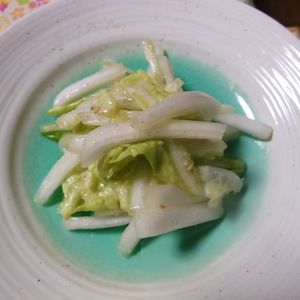 おほしさまぴかぴかの作ってみた!投稿(白菜のシンプルサラダ)
