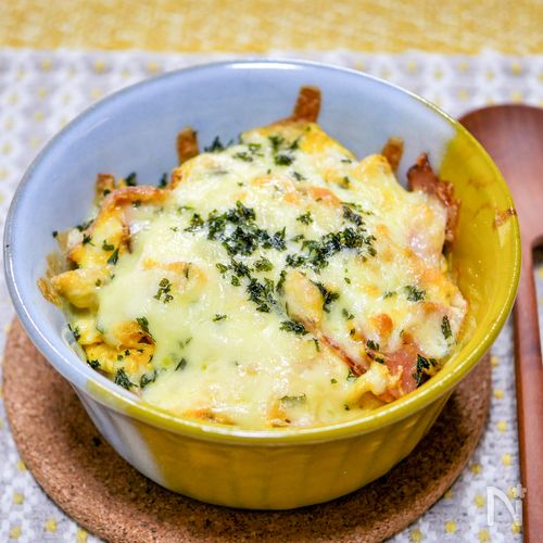 パンにのせても美味しい「ベーコンエッグのマヨチーズ焼き」