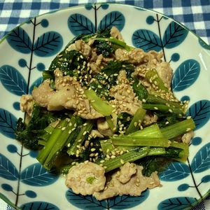 maple cherryの作ってみた!投稿(小松菜と豚こま肉のスタミナ炒め)