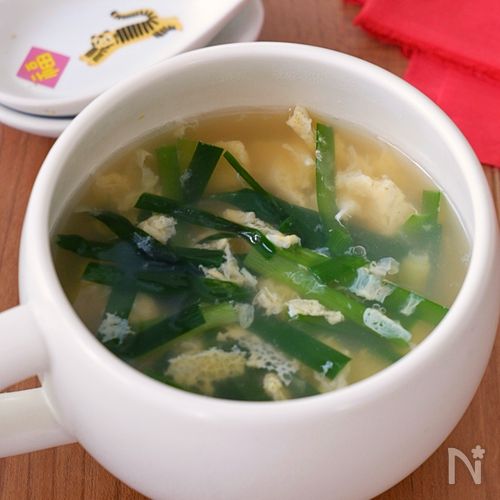 【時短】〈にらとたまごのスープ〉5分で完成！