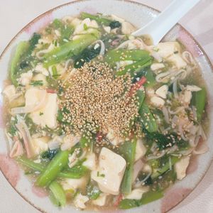 milkの作ってみた!投稿(生姜入りで温まる～《小松菜と豆腐のトロトロあんかけ煮》)