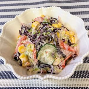 𝔂𝓾𝓶𝓲🍓の作ってみた!投稿(【惣菜屋さんの、カニかまキャベツコールスロー】副菜/栄養満点)