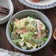 給食で人気No.1！子ども爆食い納豆サラダ！