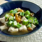 【10分】くずし豆腐のなめこオクラあんかけ