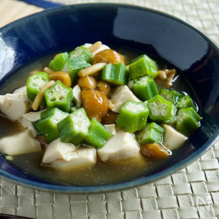 10分 くずし豆腐のなめこオクラあんかけ By 増田陽子 レシピサイト Nadia ナディア プロの料理家のおいしいレシピ