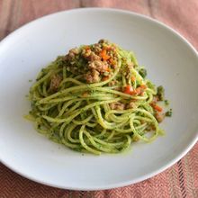 セリとシソの和ハーブで作るジェノベーゼ