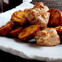 甘じょっぱがクセになる【鶏肉と薩摩芋のハニーマスタード炒め】