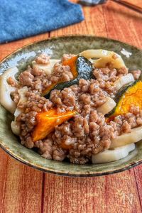 【かぼちゃとれんこんのそぼろ甘酢あん】秋に食べたい🍁