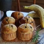 甘さ控えめでも子供に爆ウケ！【米粉バナナチョコマフィン】