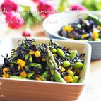 3ステップで常備菜♪【アスパラひじきの胡麻マヨサラダ 】