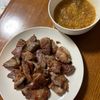 まさの作ってみた!投稿(ポークソテーとサラダ野菜のやみつき万能リンゴにんにくソース)