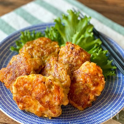 お弁当にもどうぞ♡
豚こまのおかかカレーチーズピカタ