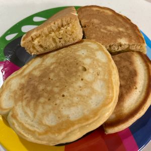 1282148の作ってみた!投稿(こんなにふわふわ！小麦粉で作るふんわりホットケーキ)