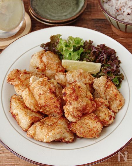 節約メニュー♪鶏むね旨塩唐揚げ