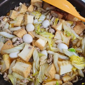 こころの作ってみた!投稿(厚揚げとトロトロ白菜の☆中華風そぼろあんかけ)