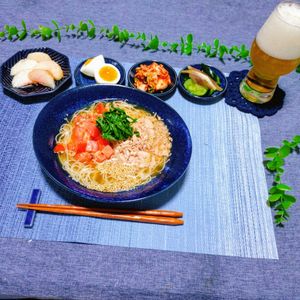 yurucafe_daysの作ってみた!投稿(【汁まで飲み干す！トマトとツナの旨スープそうめん】簡単絶品！)