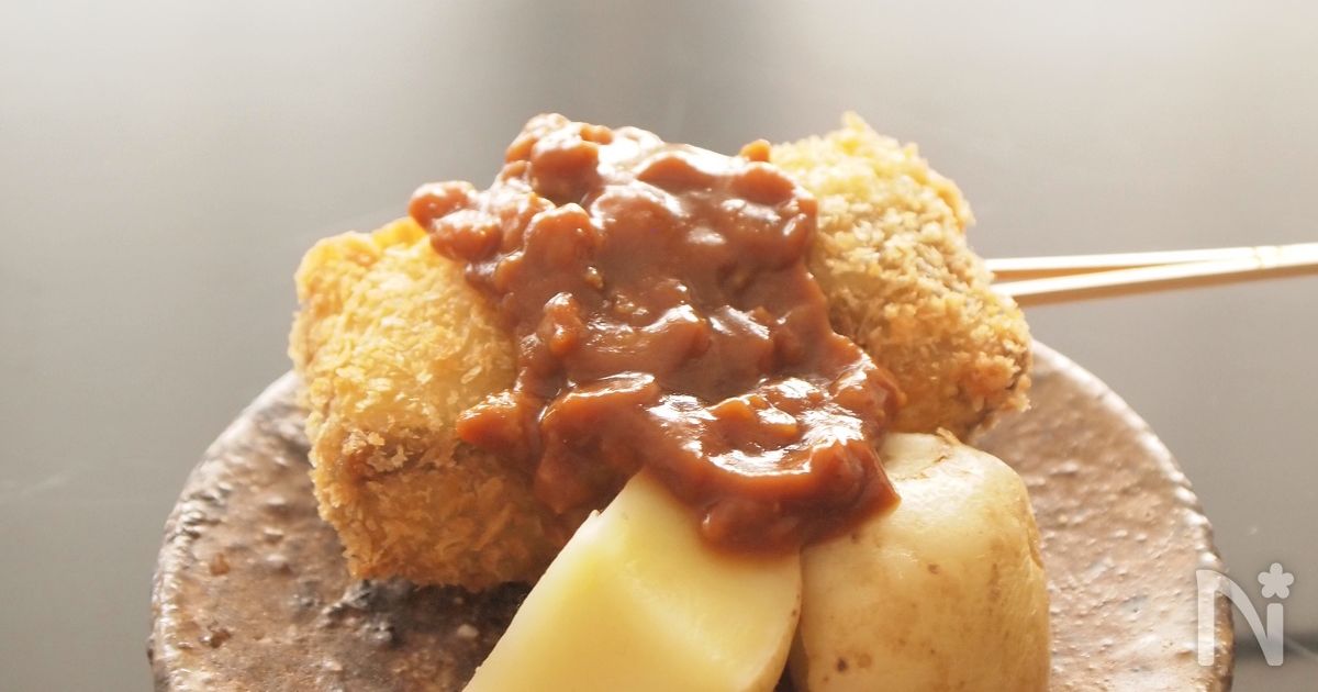生麩フライの鶏味噌田楽