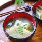 【若竹味噌汁】たけのことわかめのお味噌汁