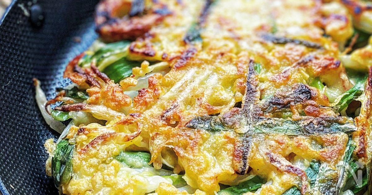 ごま味噌だれが最高《もやしとちくわのチヂミ》