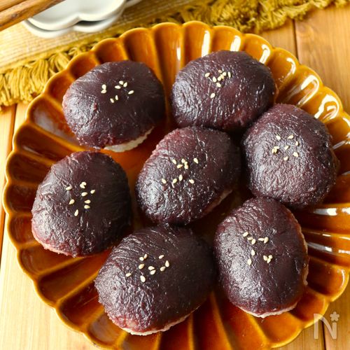 炊飯器で簡単！【絶品やわもち☆おはぎ】市販あんこ使い切り◎